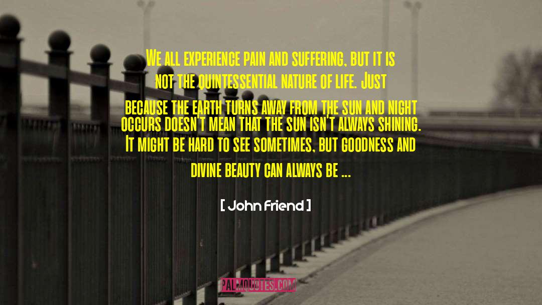 John Friend Quotes: We all experience pain and