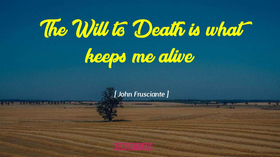 John Frusciante Quotes: The Will to Death is