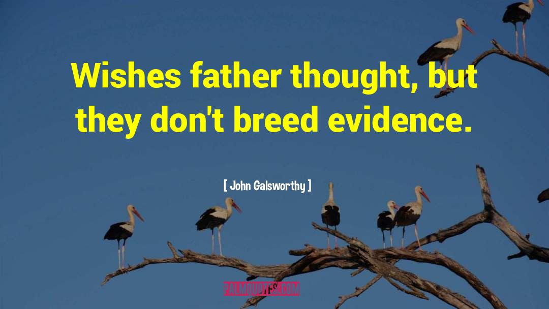 John Galsworthy Quotes: Wishes father thought, but they