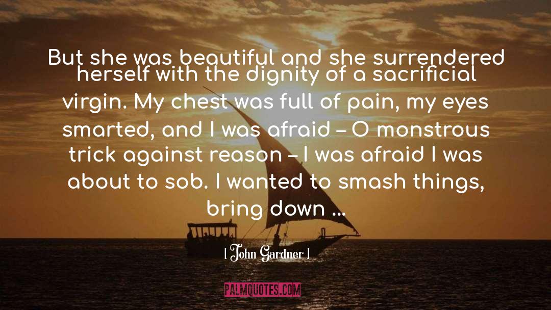 John Gardner Quotes: But she was beautiful and