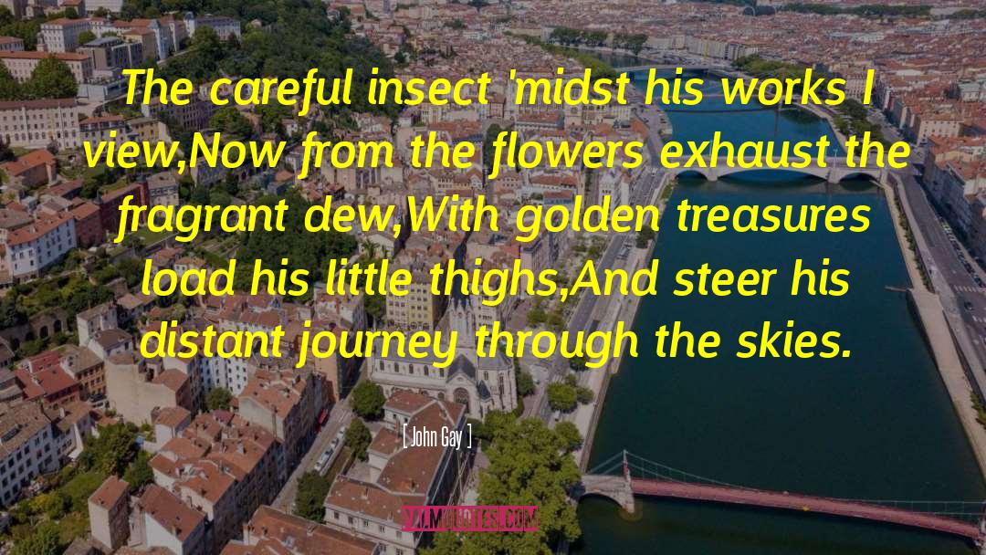 John Gay Quotes: The careful insect 'midst his