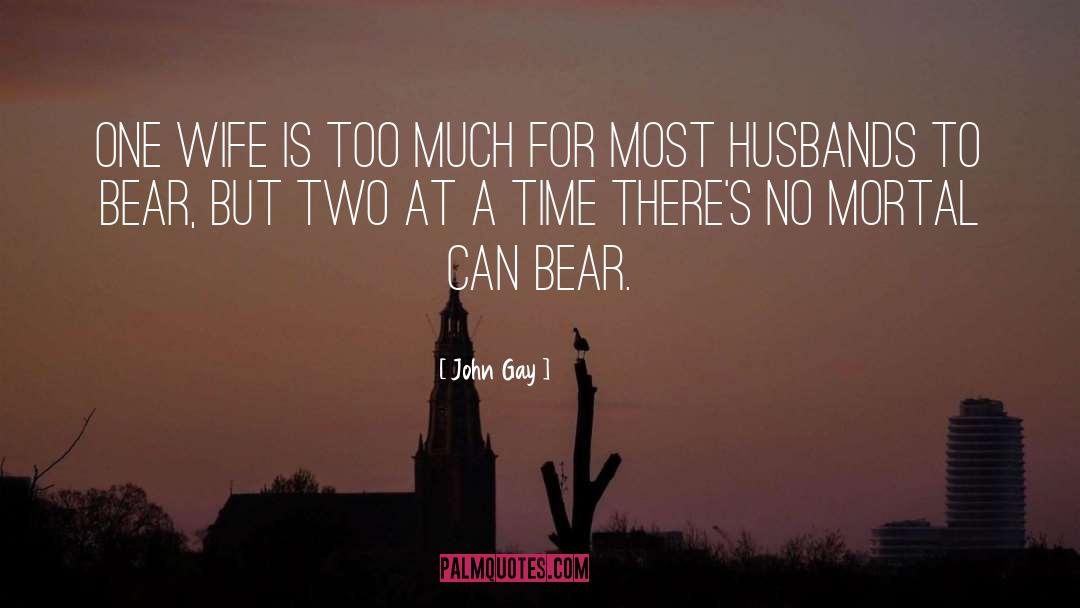 John Gay Quotes: One wife is too much