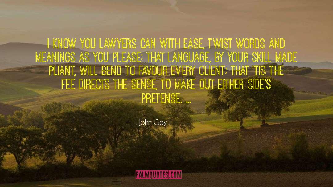 John Gay Quotes: I know you lawyers can