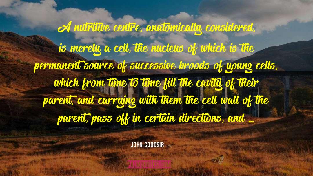 John Goodsir Quotes: A nutritive centre, anatomically considered,