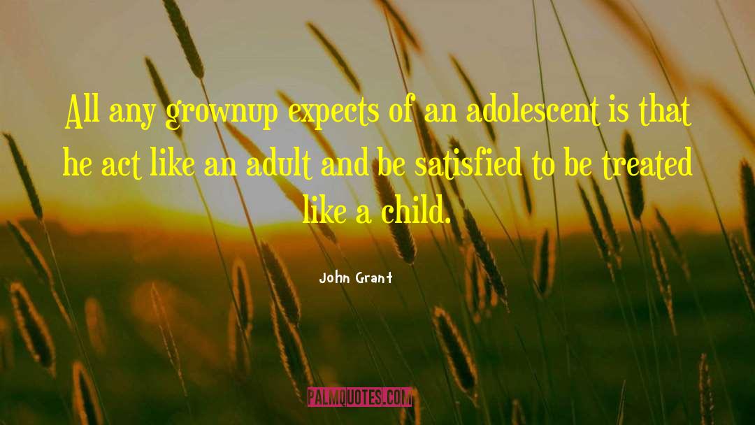 John Grant Quotes: All any grownup expects of