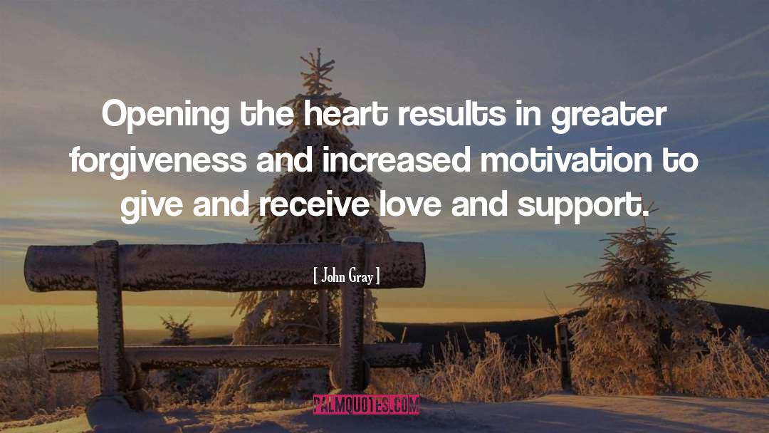 John Gray Quotes: Opening the heart results in