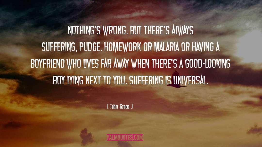 John Green Quotes: Nothing's wrong. But there's always