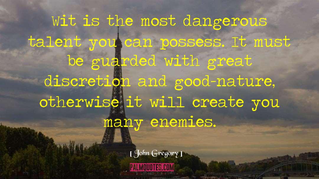 John Gregory Quotes: Wit is the most dangerous