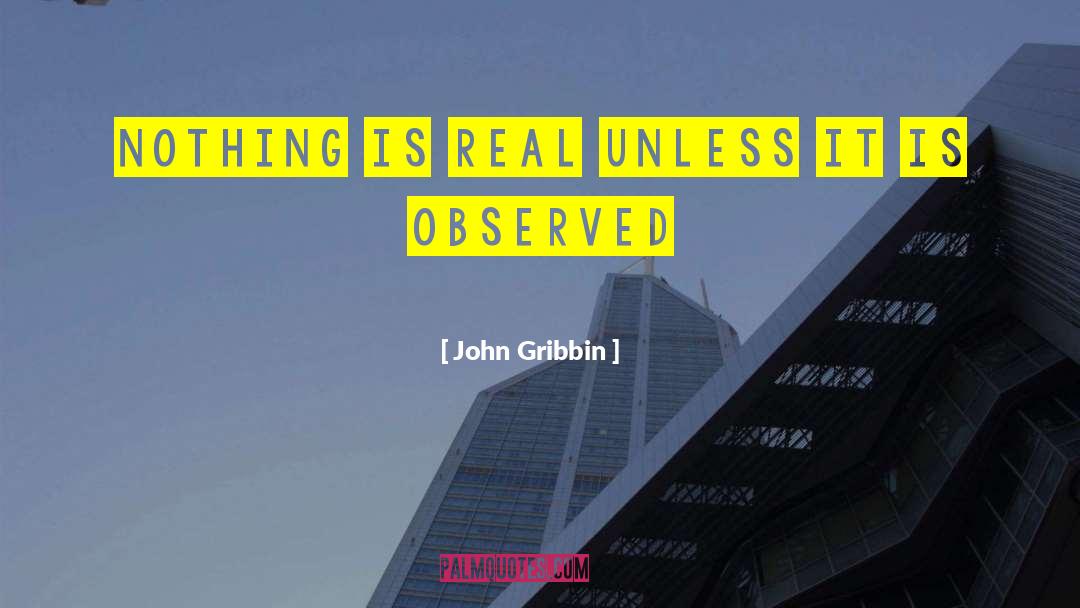 John Gribbin Quotes: Nothing is real unless it