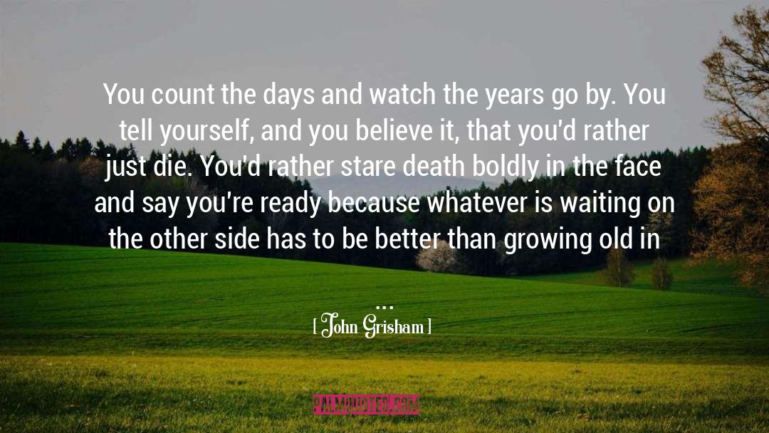 John Grisham Quotes: You count the days and