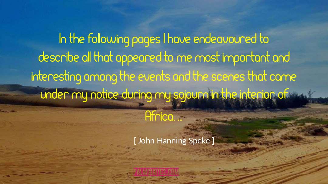 John Hanning Speke Quotes: In the following pages I