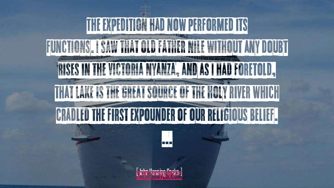 John Hanning Speke Quotes: The expedition had now performed