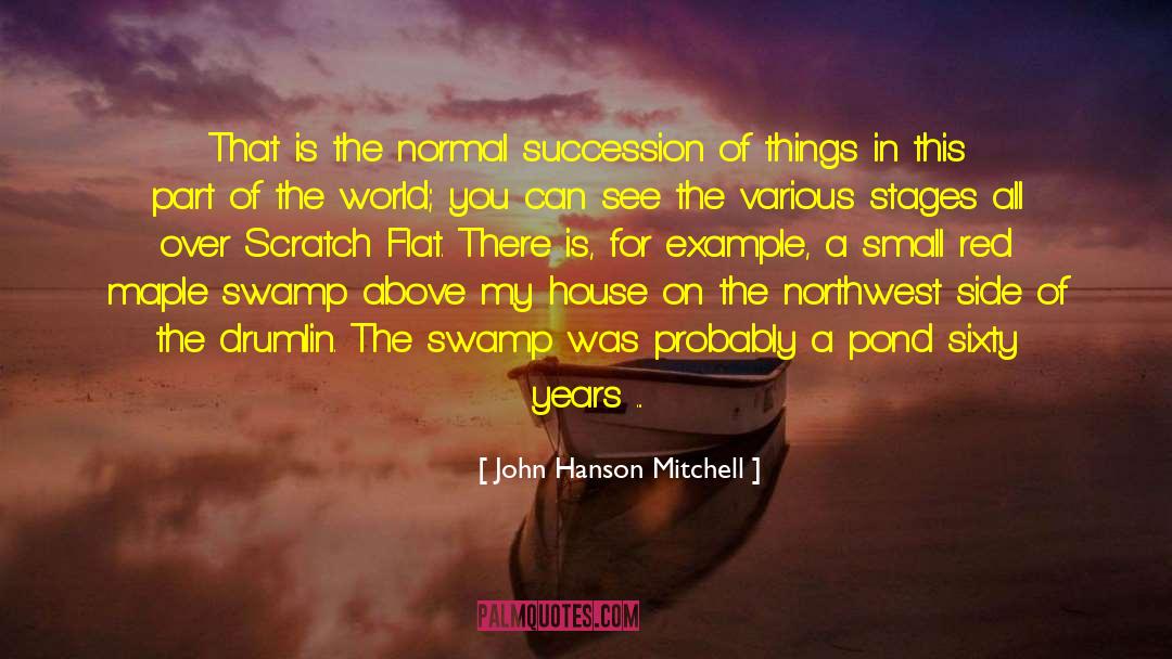 John Hanson Mitchell Quotes: That is the normal succession