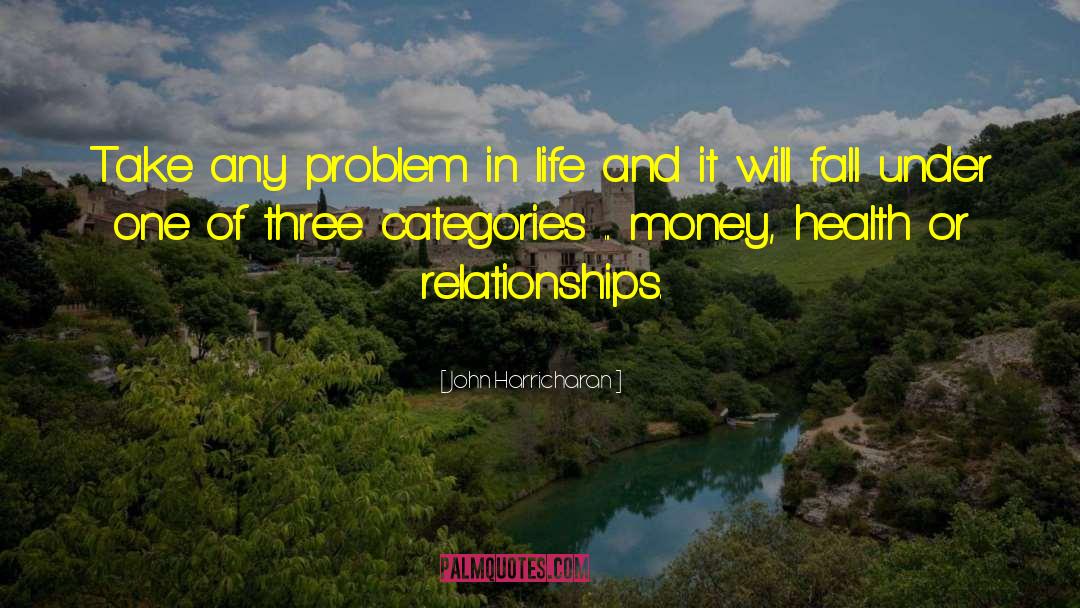 John Harricharan Quotes: Take any problem in life