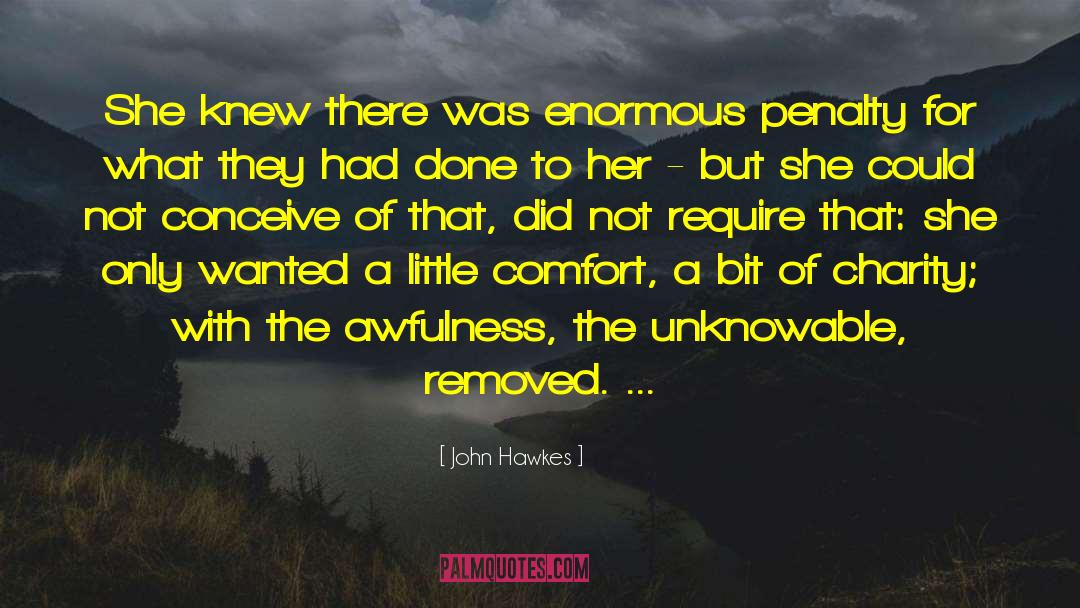 John Hawkes Quotes: She knew there was enormous