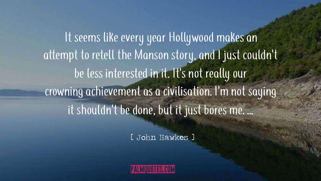 John Hawkes Quotes: It seems like every year