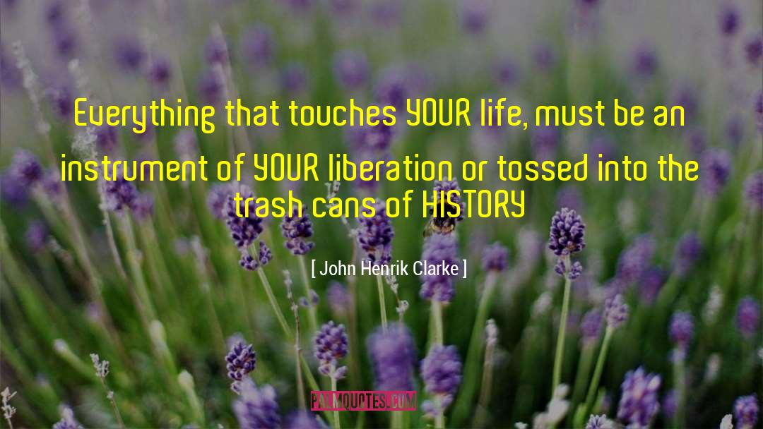 John Henrik Clarke Quotes: Everything that touches YOUR life,
