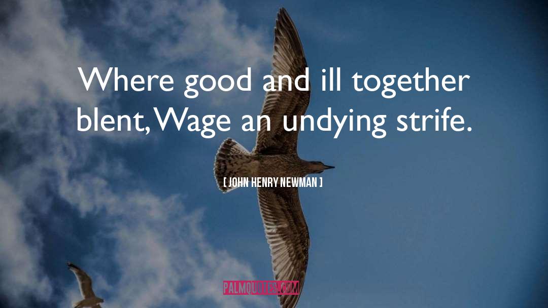 John Henry Newman Quotes: Where good and ill together