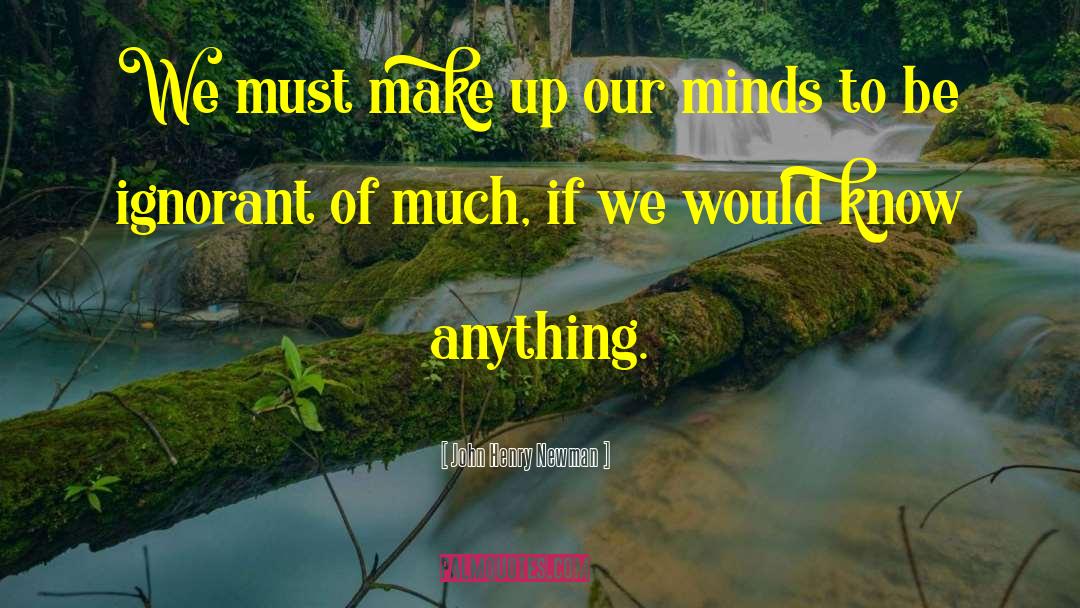 John Henry Newman Quotes: We must make up our
