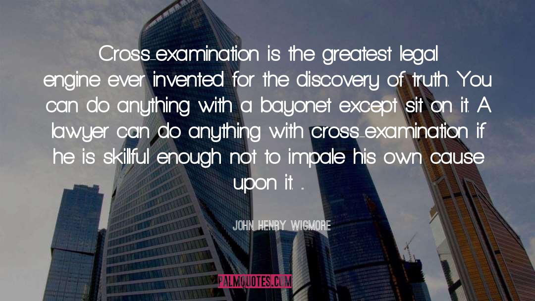 John Henry Wigmore Quotes: Cross-examination is the greatest legal