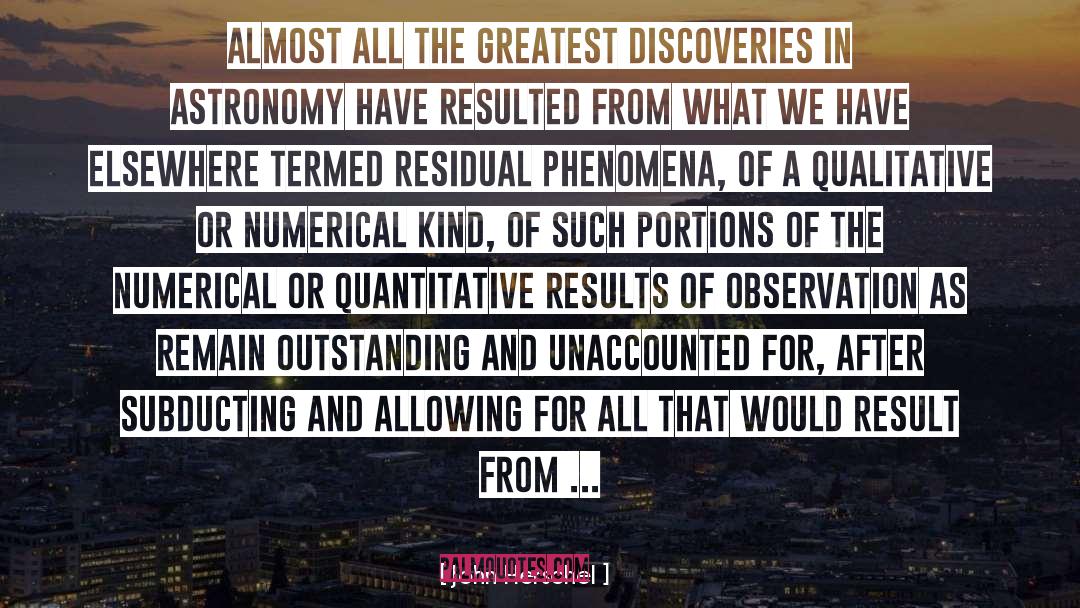 John Herschel Quotes: Almost all the greatest discoveries