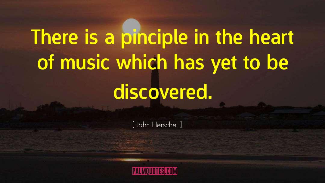 John Herschel Quotes: There is a pinciple in