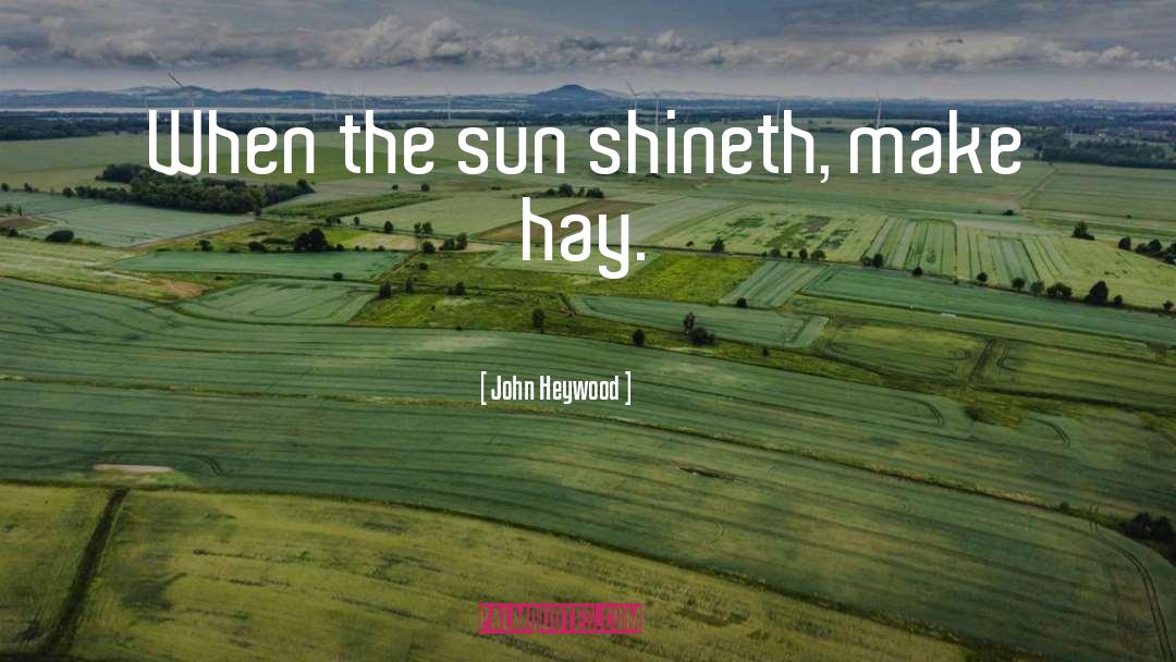 John Heywood Quotes: When the sun shineth, make