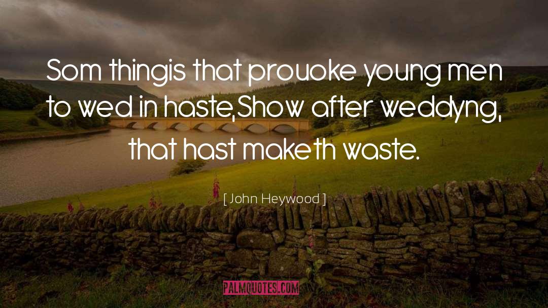 John Heywood Quotes: Som thingis that prouoke young