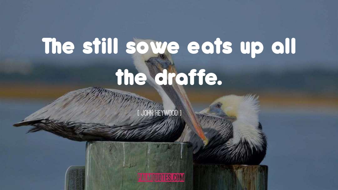 John Heywood Quotes: The still sowe eats up