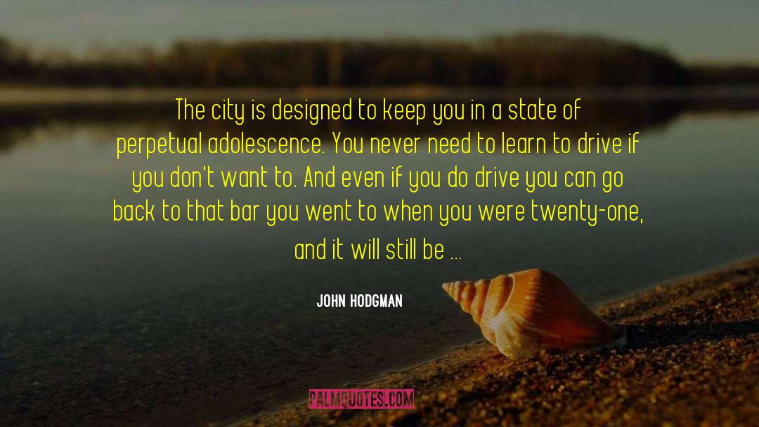 John Hodgman Quotes: The city is designed to