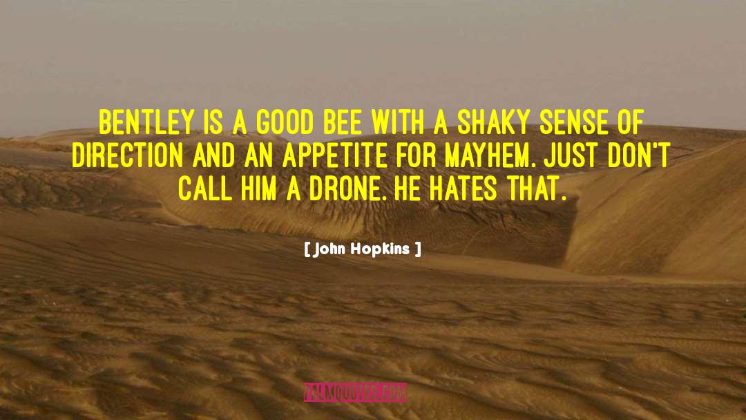 John Hopkins Quotes: Bentley is a good bee