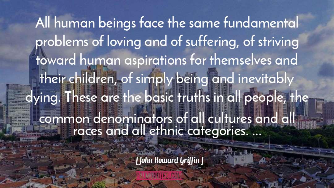 John Howard Griffin Quotes: All human beings face the