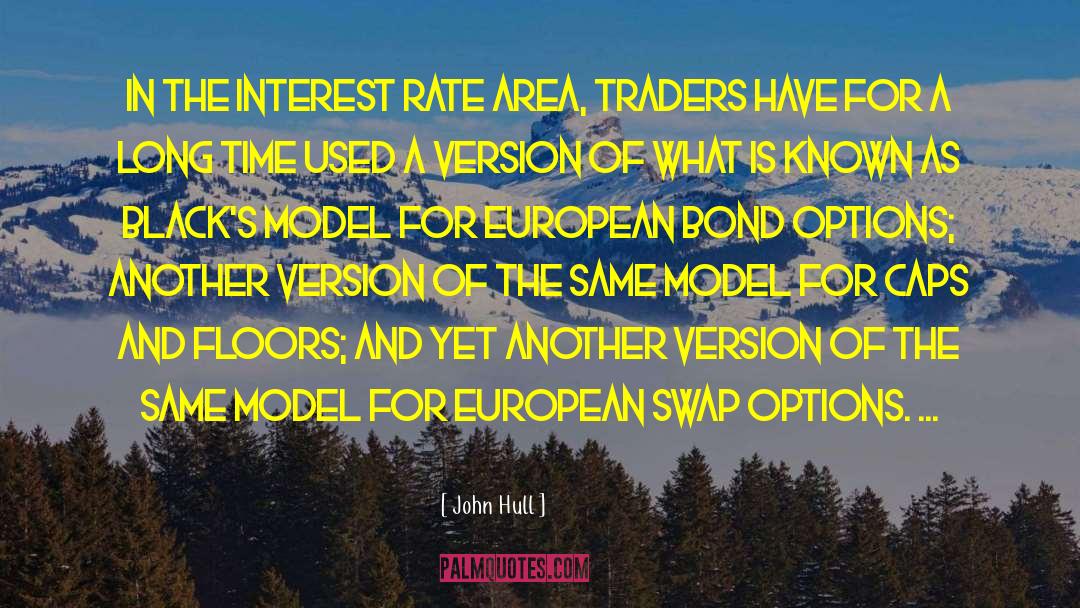 John Hull Quotes: In the interest rate area,