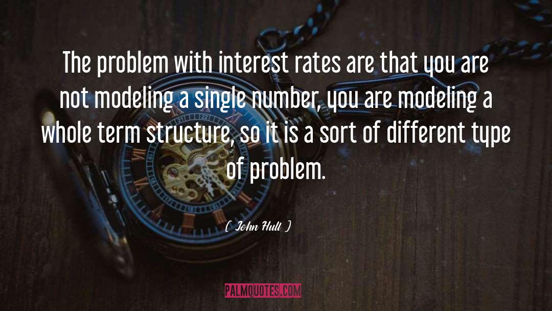 John Hull Quotes: The problem with interest rates