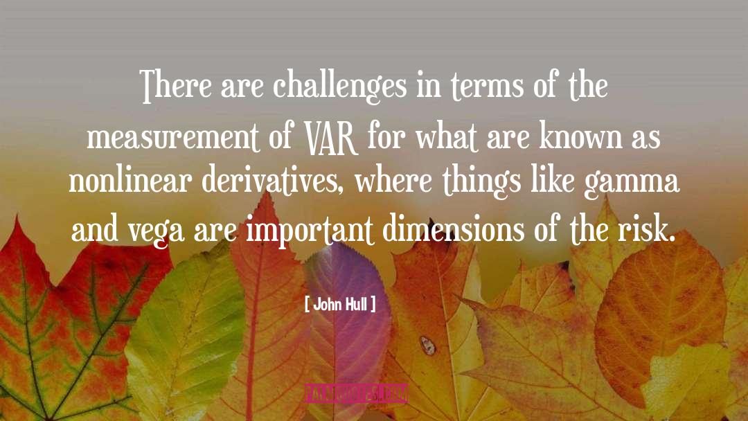 John Hull Quotes: There are challenges in terms