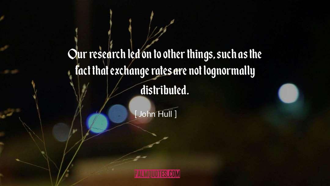 John Hull Quotes: Our research led on to