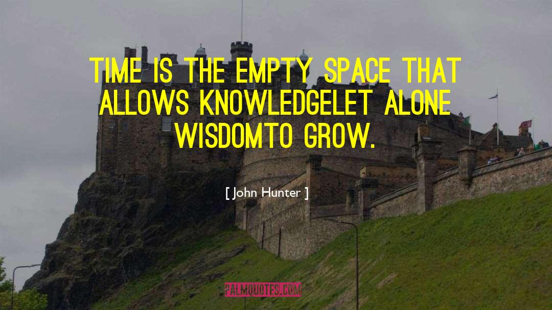 John Hunter Quotes: Time is the empty space