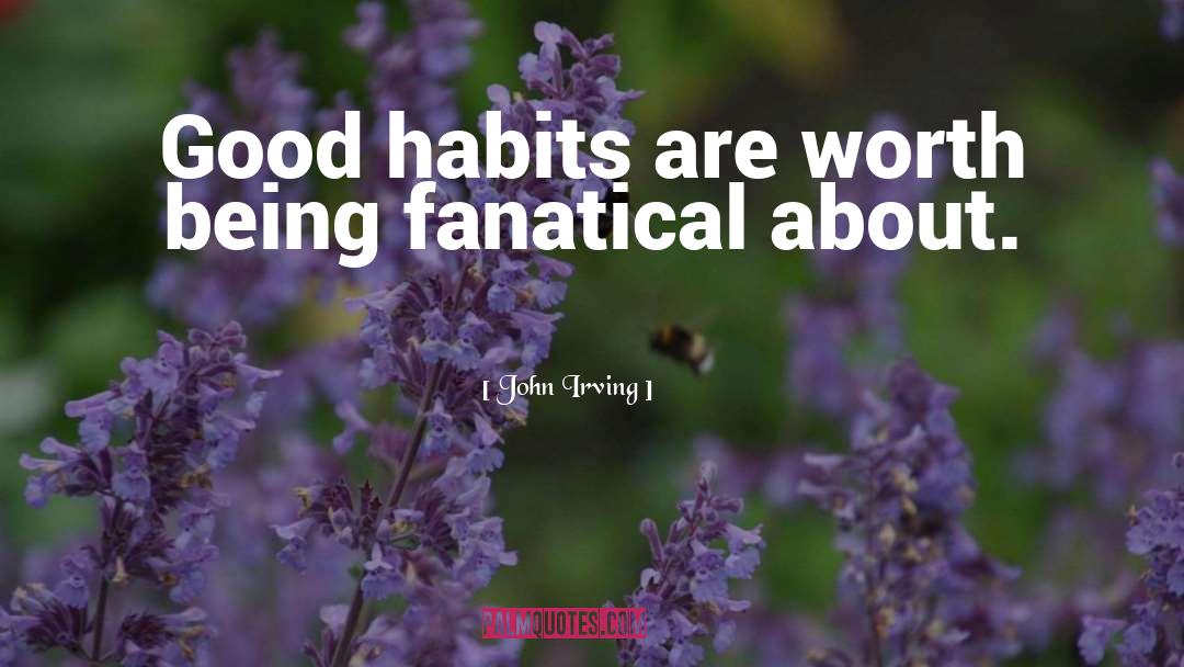 John Irving Quotes: Good habits are worth being