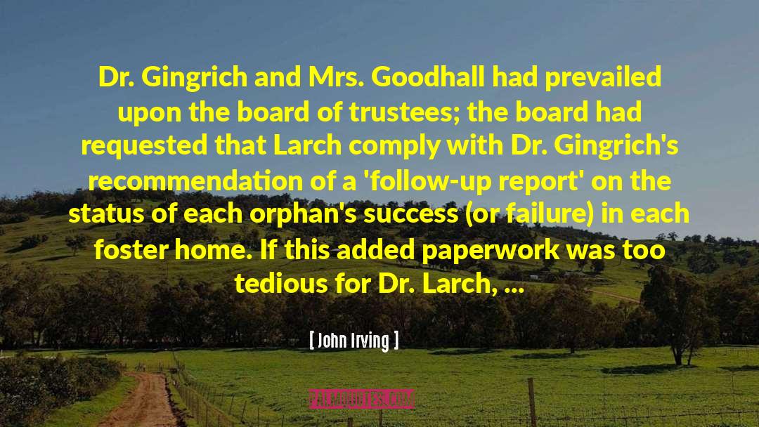 John Irving Quotes: Dr. Gingrich and Mrs. Goodhall