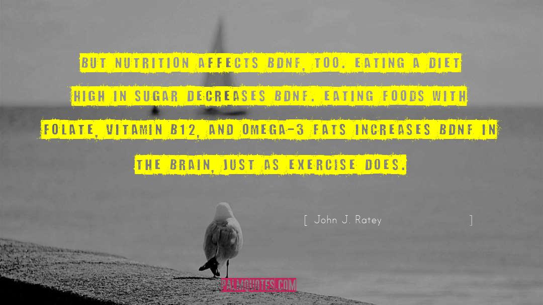 John J. Ratey Quotes: But nutrition affects BDNF, too.