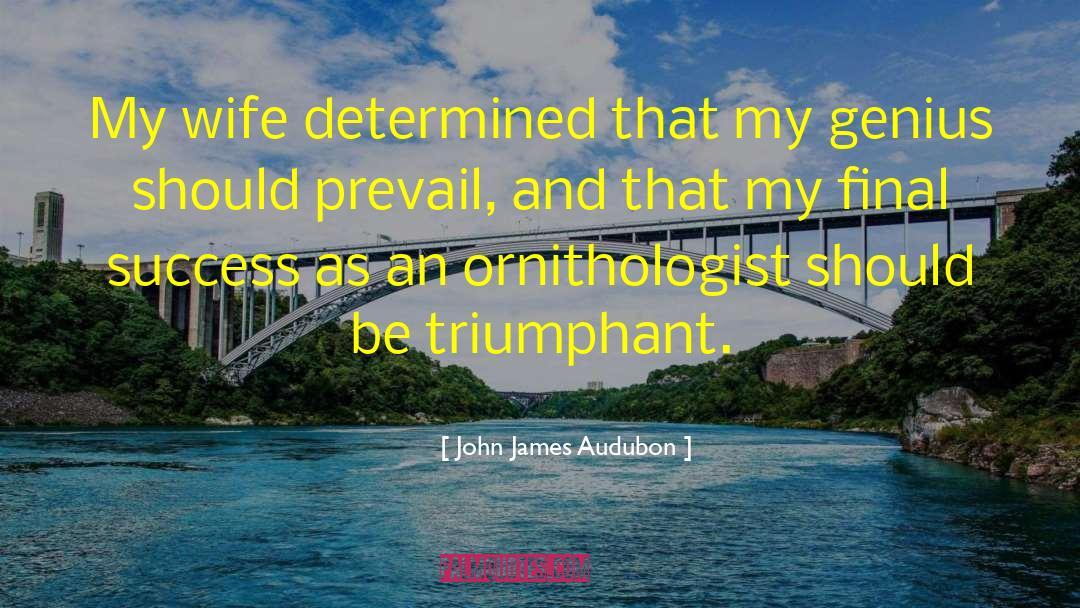 John James Audubon Quotes: My wife determined that my