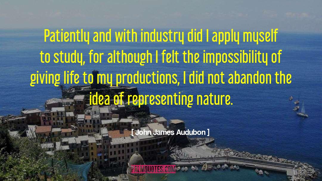 John James Audubon Quotes: Patiently and with industry did