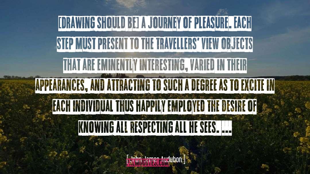 John James Audubon Quotes: [Drawing should be] a journey