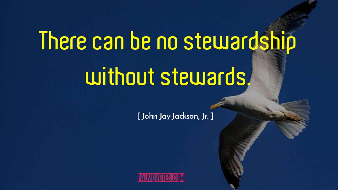 John Jay Jackson, Jr. Quotes: There can be no stewardship