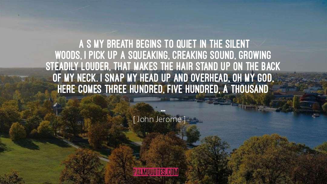 John Jerome Quotes: [A]s my breath begins to