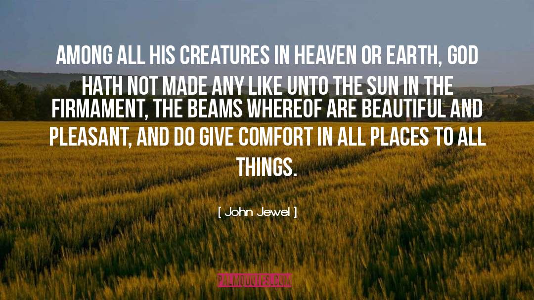 John Jewel Quotes: Among all his creatures in