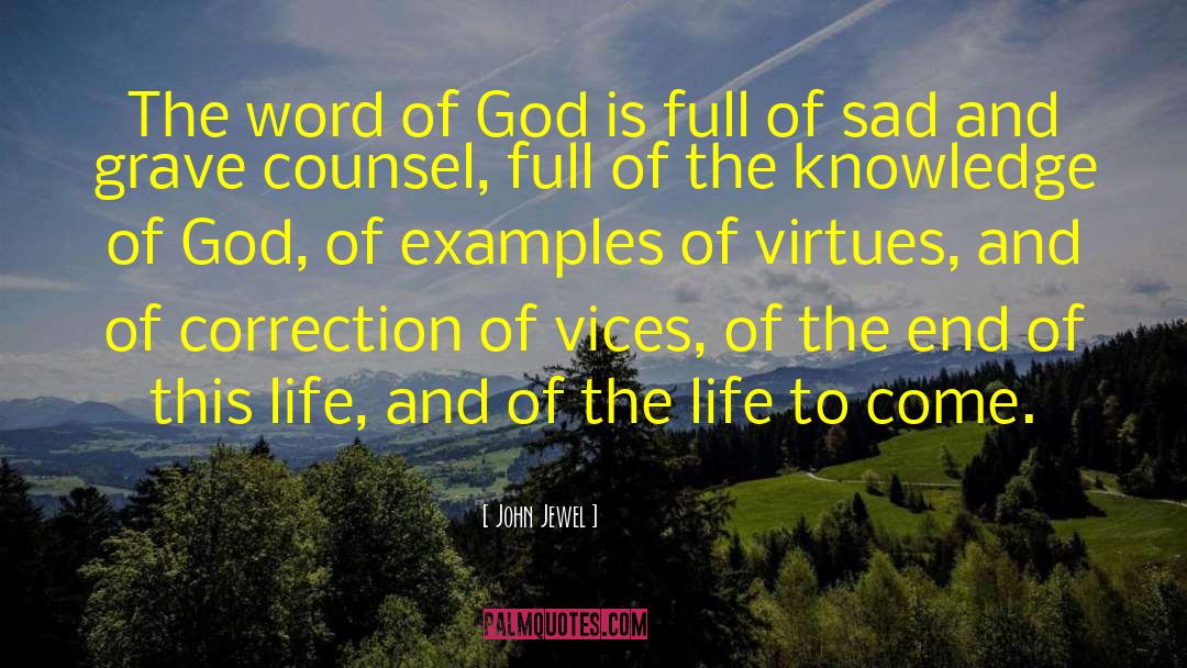John Jewel Quotes: The word of God is