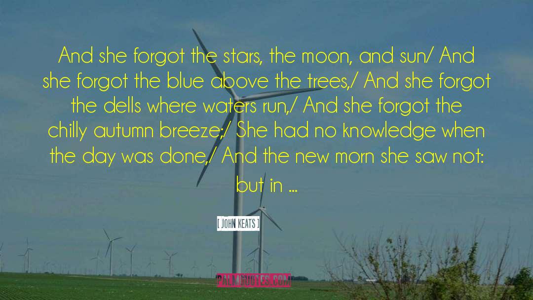 John Keats Quotes: And she forgot the stars,