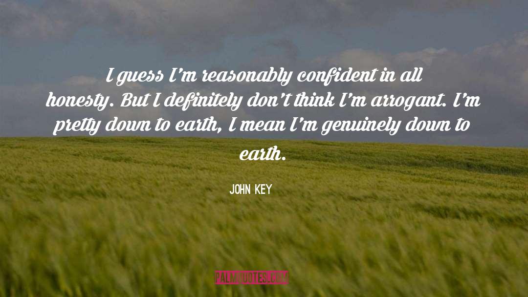 John Key Quotes: I guess I'm reasonably confident