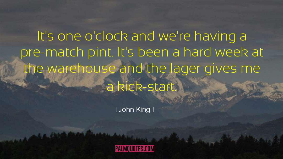 John King Quotes: It's one o'clock and we're